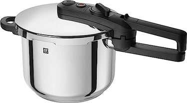 ZWILLING EcoQuick II pressure cooker/steamer, Ø 22 cm, 6L, for all hob types including induction, 18/10 stainless steel, silver on sale
